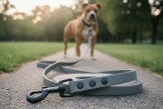 Smycz wodoodporna dla średniego psa 1,6CM SHELBYPETS SZARY (Product Staging) (1).jpg