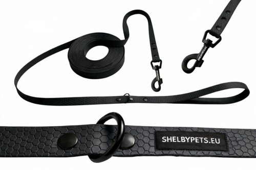 Smycz treningowa dla dużego psa 2cm  5–30 m HEXA – czarna.jpg