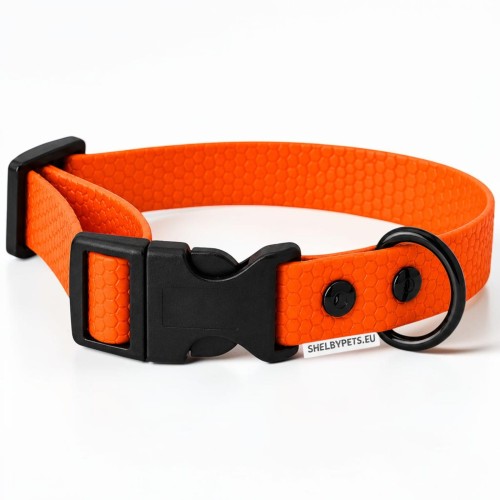 OBROŻA WODOODPORNA DLA PSA WOOFY COLLAR LIGHT CLICK -  POMARAŃCZOWA.jpg