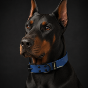 Zdjęcie psa w obroży skórzanej ShelbyPets - Shelby Luxury Leather Collar (1).png