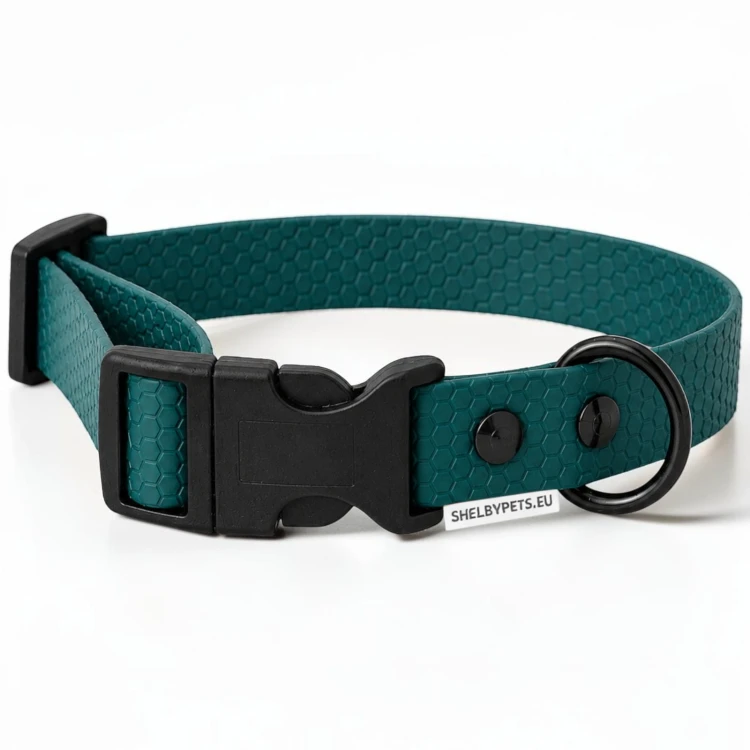 OBROŻA WODOODPORNA DLA PSA WOOFY COLLAR LIGHT CLICK -  MYŚLIWSKO ZIELONA.jpg