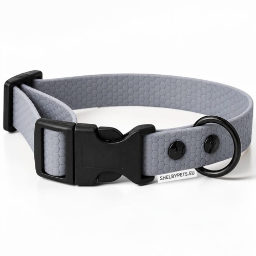 OBROŻA WODOODPORNA DLA PSA WOOFY COLLAR LIGHT CLICK -  SZARA.jpg