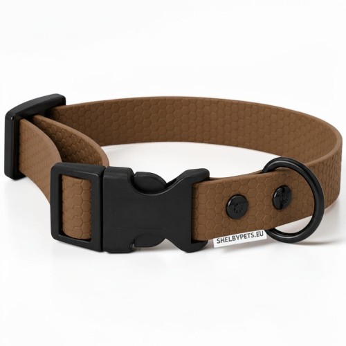 OBROŻA WODOODPORNA DLA PSA WOOFY COLLAR LIGHT CLICK -  BRĄZOWA.jpg