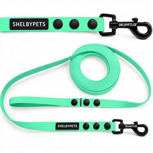 Smycz treningowa dla średniego psa 1,6cm  5–30 m HEXA – karaibsko zielona
