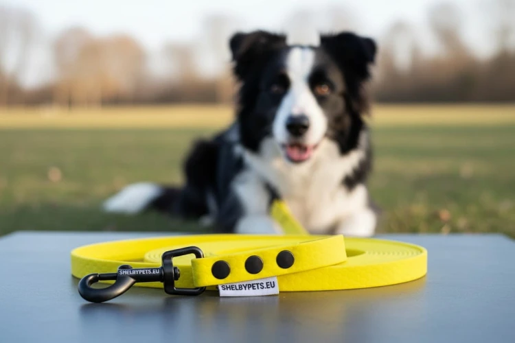 Smycz wodoodporna dla średniego psa 1,6CM SHELBYPETS  ŻÓLTY NEON (Product Staging) (2).jpg