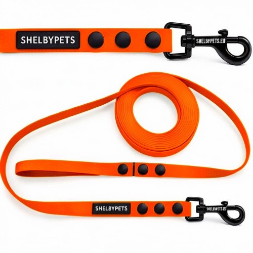 Smycz treningowa dla średniego psa 1,6cm  5–30 m HEXA – pomarańczowa.jpg