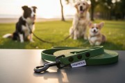 Smycz wodoodporna dla średniego psa 1,6CM SHELBYPETS  OLIWKOWY (Product Staging).jpg