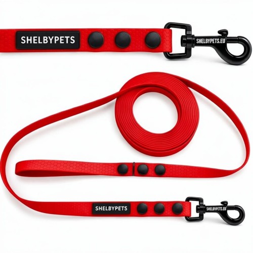 Smycz treningowa dla średniego psa 1,6cm  5–30 m HEXA – czerwony.jpg