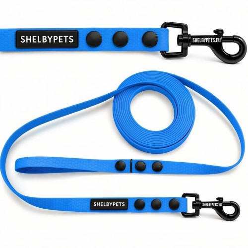 Smycz treningowa dla średniego psa 1,6cm  5–30 m HEXA – niebieski.jpg
