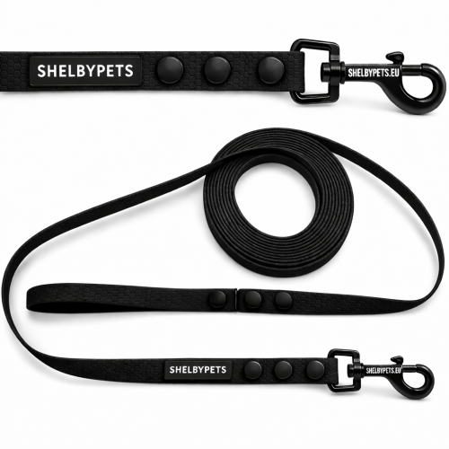 Smycz treningowa dla średniego psa 1,6cm  5–30 m HEXA – czarna.png