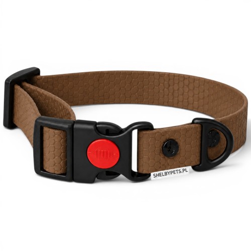 OBROŻA WODOODPORNA DLA PSA WOOFY COLLAR SAFE LOCK -  BRĄZOWA.jpg