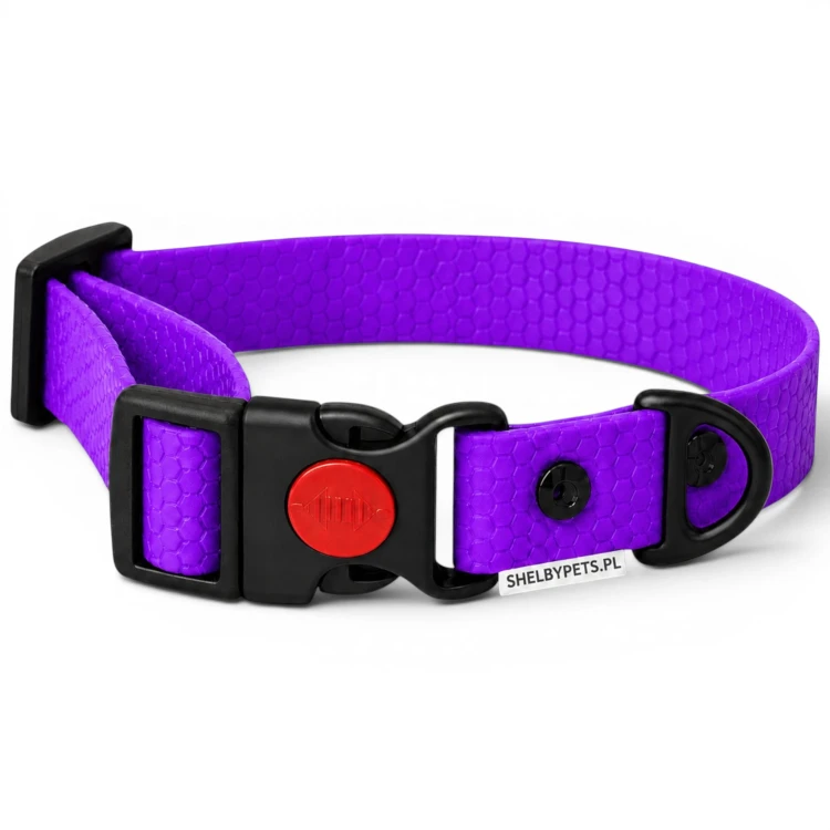 OBROŻA WODOODPORNA DLA PSA WOOFY COLLAR SAFE LOCK -  FIOLETOWA.jpg