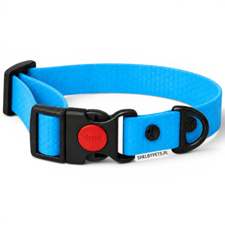 OBROŻA WODOODPORNA DLA PSA WOOFY COLLAR SAFE LOCK -  NIEBIESKI.jpg
