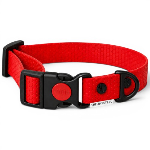 OBROŻA WODOODPORNA DLA PSA WOOFY COLLAR SAFE LOCK -  CZERWONA.jpg