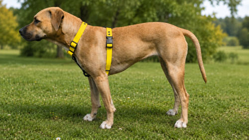 SZELKI WOOFY HARNESS NA PIESKU - KOLOR ŻÓŁTY.png