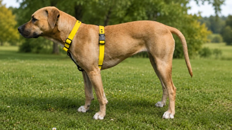 SZELKI WOOFY HARNESS NA PIESKU - KOLOR ŻÓŁTY.png