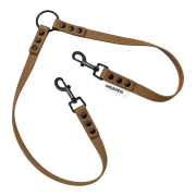 WOOFY DUAL LEASH DWÓJNIK W KOLORZE -  BRĄZOWYM.png