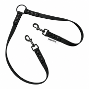WOOFY DUAL LEASH DWÓJNIK W KOLORZE - CZARNYM.png