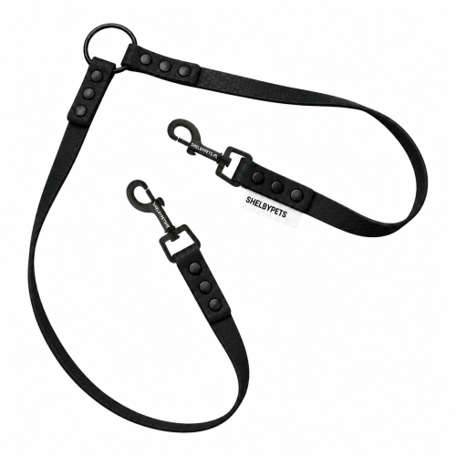 WOOFY DUAL LEASH DWÓJNIK W KOLORZE - CZARNYM.png