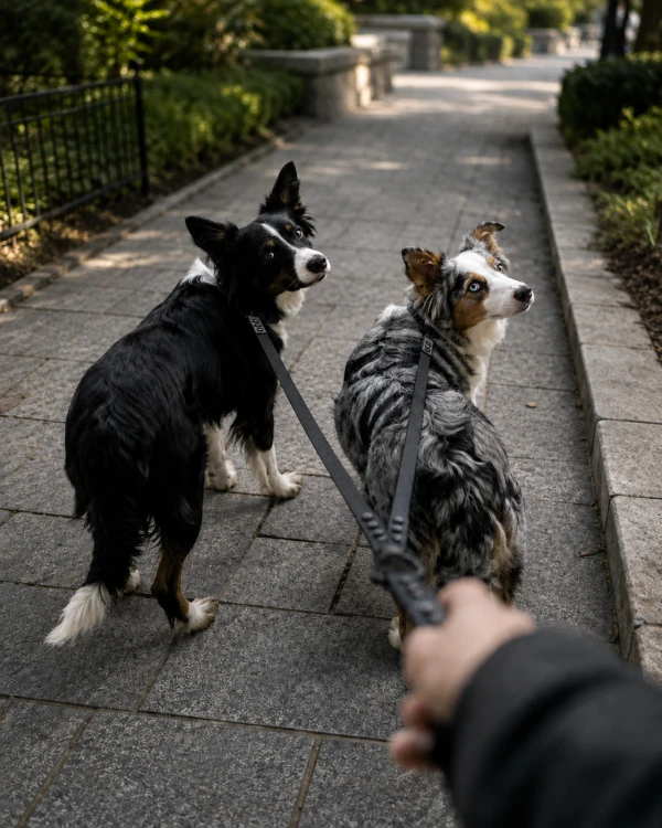Psy wraz z dwójnikiem wodoodpornym hexa SHELBYPETS w kolorze - czarnym.png