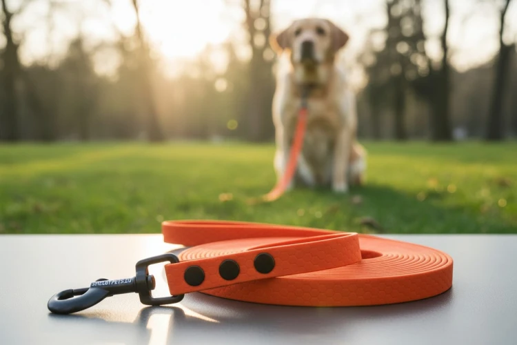 Smycz wodoodporna dla średniego psa 1,6CM SHELBYPETS  POMARAŃCZOWY NEON (Product Staging) (1).jpg