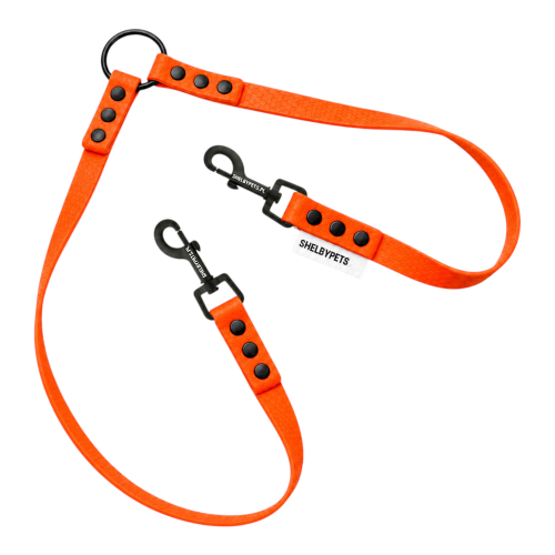 WOOFY DUAL LEASH DWÓJNIK W KOLORZE -  POMARAŃCZOWYM.png