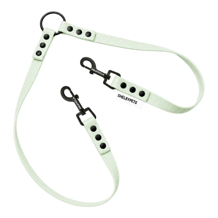 WOOFY DUAL LEASH DWÓJNIK W KOLORZE -  MIĘTOWO ZIELONYM.png