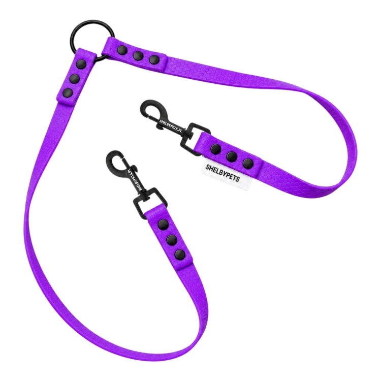 WOOFY DUAL LEASH DWÓJNIK W KOLORZE -  FIOLETOWYM.png