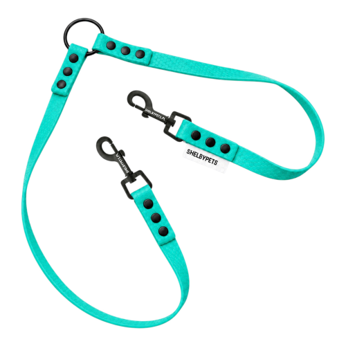 WOOFY DUAL LEASH DWÓJNIK W KOLORZE -  MIĘTOWYM.png